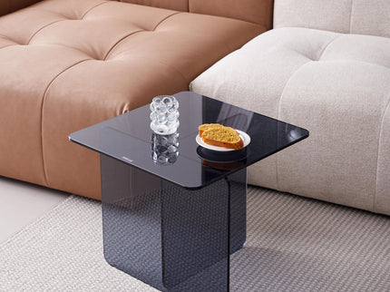 Modern Transparent Tempered Glass Sidetable