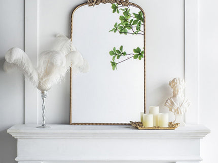 Arch Mirror, Baroque Inspired Wall Decor For Bathroom, Bedroom, Living Room