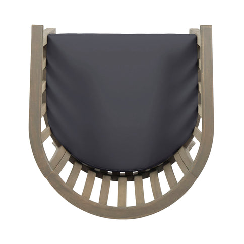 Outdoor Wooden Dining Chairs With Cushions (Set of 2)