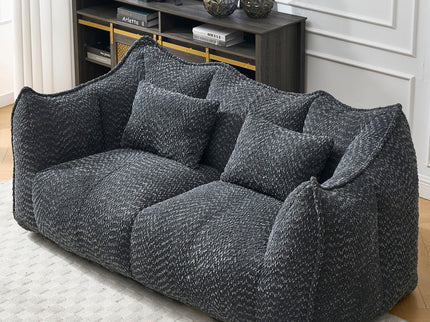 Comfortable Dual Beanbag Chair With High Resilience Foam Core For 2 People