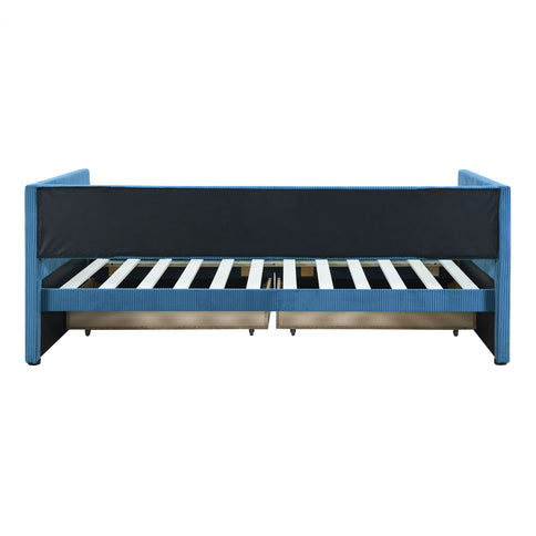 Daybed With Two Drawers And Wood Slat