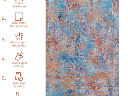 Maval - 8' X 10' Area Rug Washable - Multi