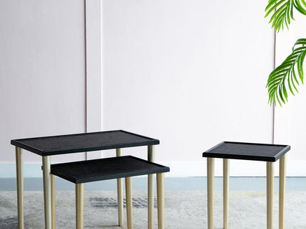 Side Tables (Set of 3) - Black / Gold