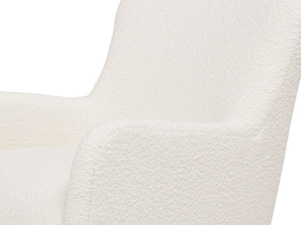 Nimbus - Curved Accent Chair - Ivory White