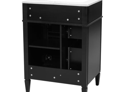 Bathroom Vanity With Top Sink, Storage Cabinet With 2 Drawers And Tip-Out Drawer