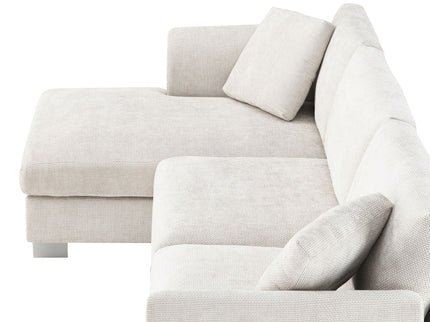 Modern Cloud Sectional Sofa L Shaped Luxury Couch Set With 2 Free Pillows 4 Seat With Oversized Chaise