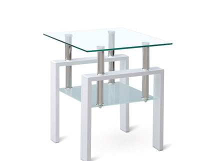 Tempered Glass Table With Storage