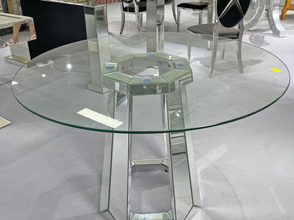Round Dining Table For Kitchen - Silver