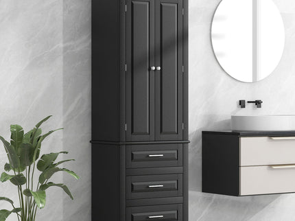 Storage Cabinet With 3 Drawers For Bathroom