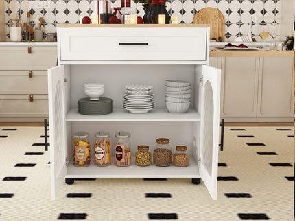 Expandable Kitchen Island With Power Outlet