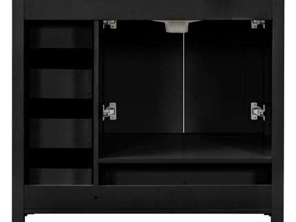 Bathroom Vanity With Sink Combo, 2 Soft Close Doors And 5 Drawers