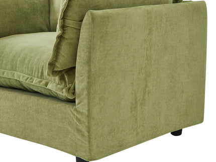 Modern Armchair Sofa With Movable Ottoman