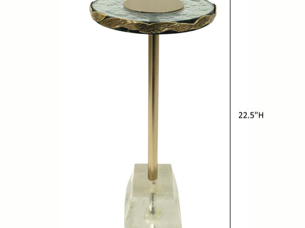 Anaheim - Round Accent Table - Gold