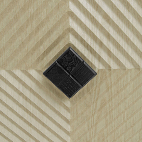 Carved 4 Door Sideboard With Storage, Adjustable Shelf