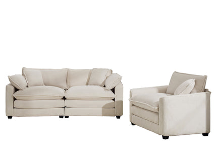 Elegant Oversized Sectional Sofa Set With Deep Seats And Flexible Layout