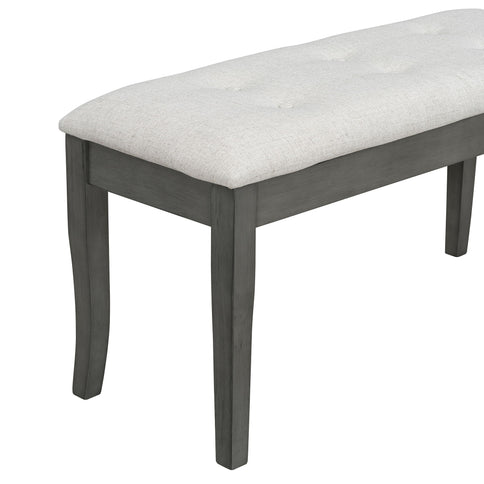 Dining Table Set With 4 Upholstered Chairs And Bench