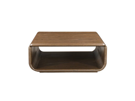Lanza - Coffee Table With Open Shelf Storage - Dark Walnut