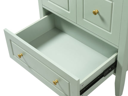 Retro Bathroom Vanity With Sink, Soft Closing Cabinet & Drawers