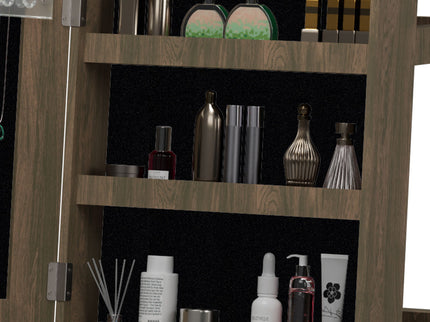 Swivel Jewelry Cabinet With Full Length Mirror