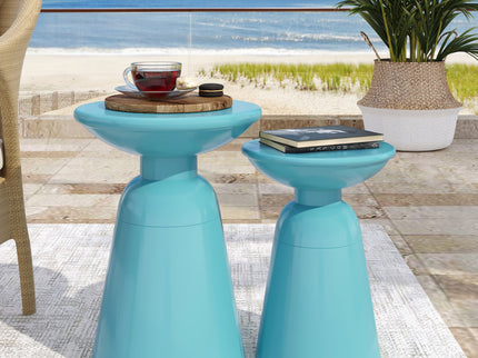 Serenita - Outdoor Side Tables With Flared Design (Set of 2)