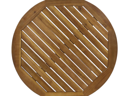 Stamford - Outdoor Bistro Table Acacia Wood X - Base - Teak