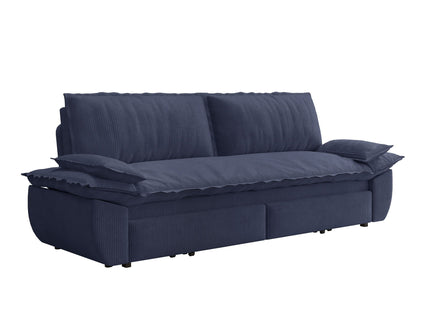 Queen Pull Out 3 In 1 Convertible Sleeper Sofa Bed - Blue