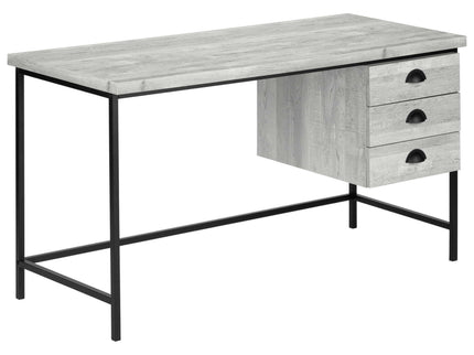 Computer Desk For Home Office, Laptop, 3 Storage Drawers, Contemporary & Moder