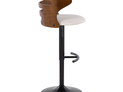 Cosi - Mid Century Modern Adjustable Barstool With Swivel With Rounded T Footrest (Set of 2)