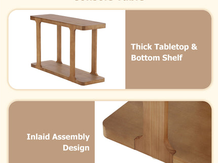 Console Table & Bottom Shelf - Walnut