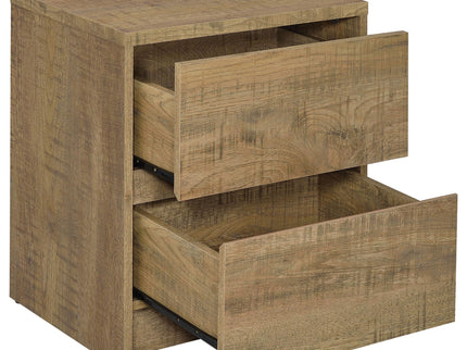 Geary - 2 Drawer Nightstand With LED Lights And USB Charging Ports