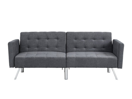 Futon Sofa Bed Convertible Folding Lounge Couch, Armrests