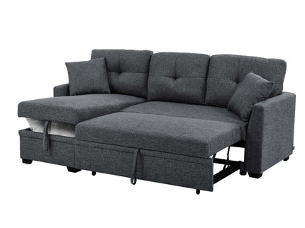 Upholstered Sectional & Pull Out Bed And Chaise Storage