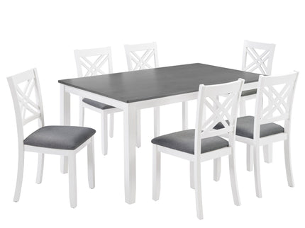 Kitchen Dining Set, Rectangular Dining Table & Upholstered Chairs
