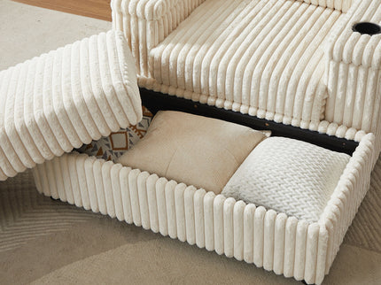 3 Seater Sofa With 2 Ottomans For Living Room