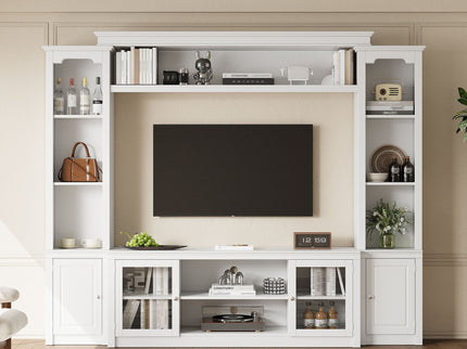 All-In-One TV Stand With Bookcase For TVs Up To 65"