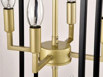 8 Light Lantern Chandelier Lighting, Entryway Chandeliers For High Ceilings, Chandeliers For Dining Room, Foyer, Entry, Staircase, Hallway, Height Adjustable (E12 Bulbs Not Included)