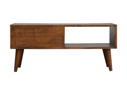 Prism Sliding Media Unit - Chestnut