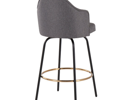 Ahoy - Contemporary Fixed Height Counter Stool Round Footrest (Set of 2)