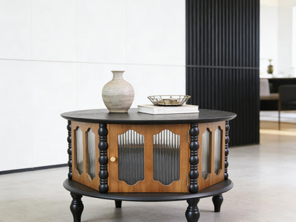 Round 3 Door Storage Coffee Table For Living Room