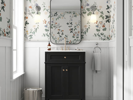 Bathroom Vanity With 2 Doors And Tip Out Drawer, Soft Closing Hinges