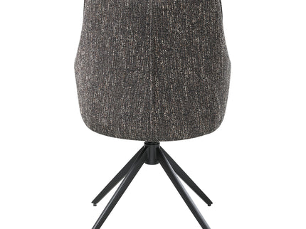 Malika - Side Chair With Swivel (Set of 2) - Brown Gray