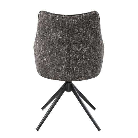 Malika - Side Chair With Swivel (Set of 2) - Brown Gray