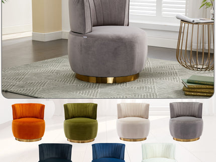 360 Degree Swivel Cuddle Barrel Accent Sofa Chair