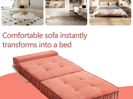 Folding Sofa With Removable Back Cushion, Convertible Futon Sleeper Chair