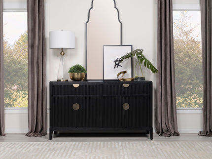 Mason - 2 Drawer Sideboard Storage Furniture - Black