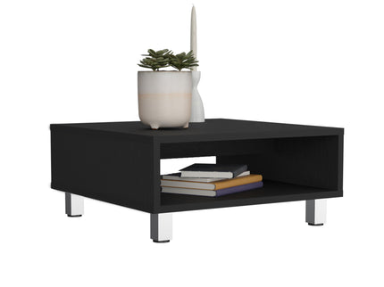 Coffee Table 1 Shelf, 4 Legs - Black