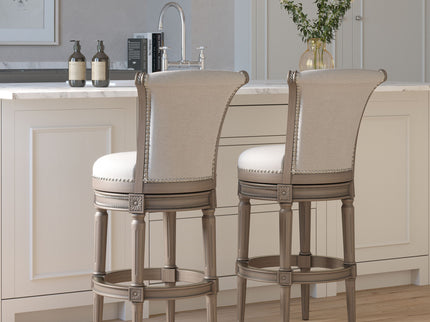 Swivel Barstool With High-Back
