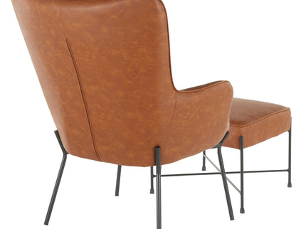 Izzy - Industrial Lounge Chair & Ottoman Set