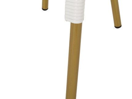 Chic French Bistro Chair With Durable Rattan And Aluminum Frame