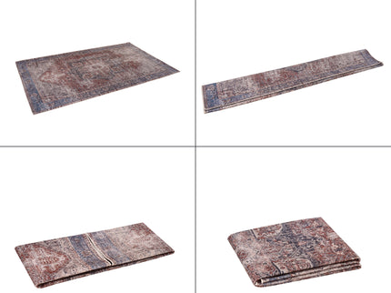 Maval - 6' X 9' Washable Area Rug - Burgundy